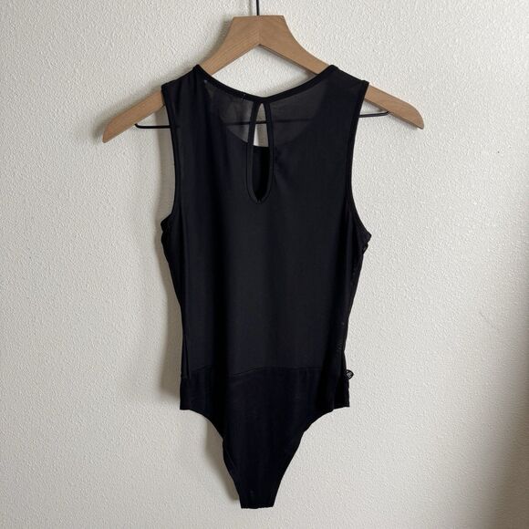 Miley + Molly‎ Bodysuit Womens Small Black Mesh Sheer Nylon Ballet Fairy Grunge - Picture 5 of 14